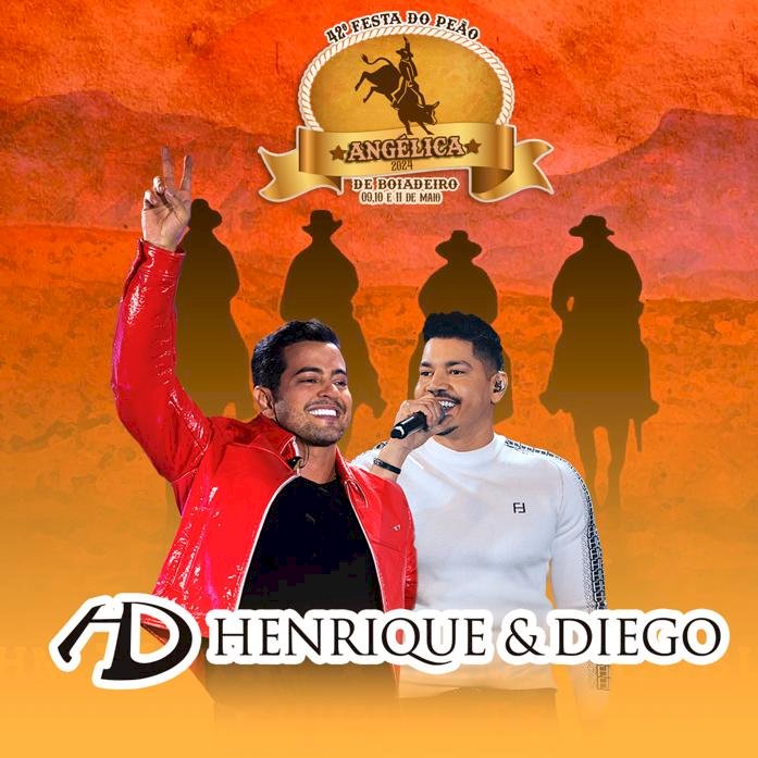 Henrique e Diego será a segunda atração da 42ª Festa do Peão de Boiadeiro de Angélica