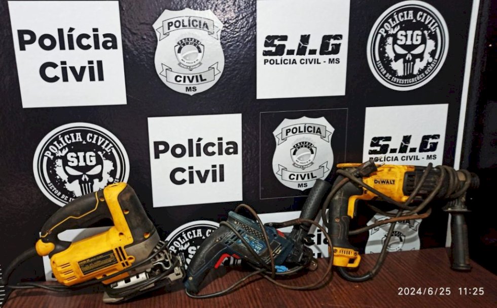 Polícia Civil recupera ferramentas furtadas e prende o receptador em Fátima do Sul