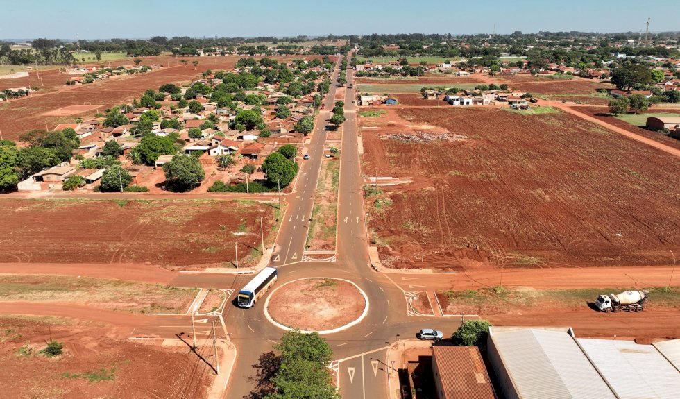 Angélica - Obra finalizada: Governo de MS conclui pavimentação de avenida e transforma infraestrutura