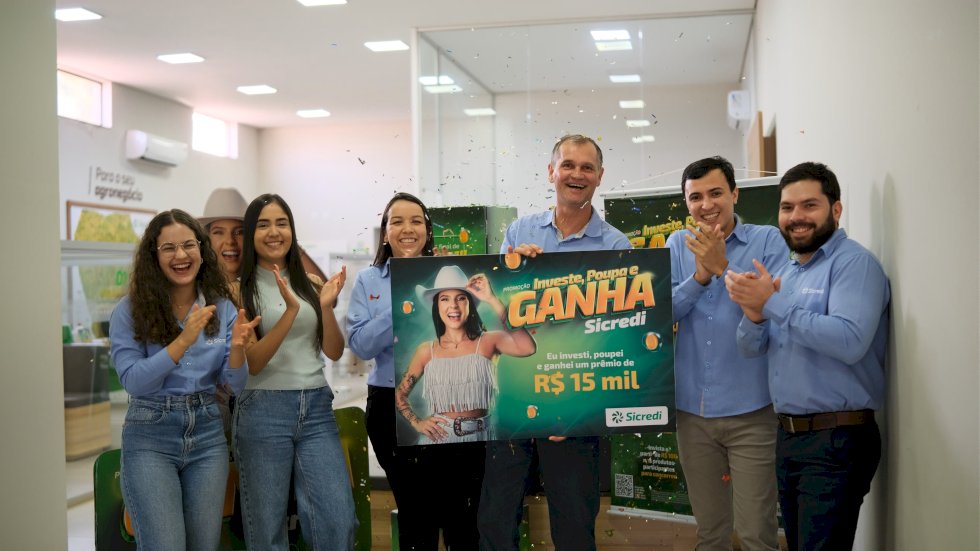 Associado de Anaurilândia é o ganhador do prêmio de R$ 15 mil da promoção Investe, Poupa e Ganha do Sicredi