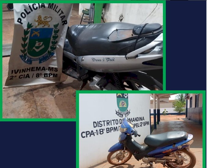Ivinhema - PM apreende duas motos com documentos irregulares e condutor não habilitado