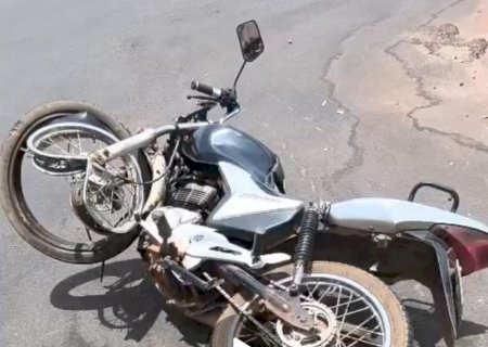 Ivinhema - Acidente envolvendo motocicleta e carreta deixa uma vítima ferida