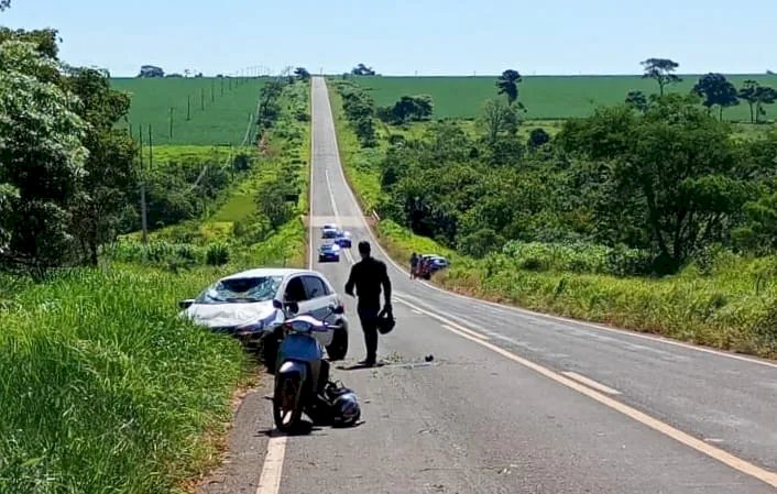 Acidente entre Anaurilândia e Batayporã deixa jovem de Nova Andradina ferido