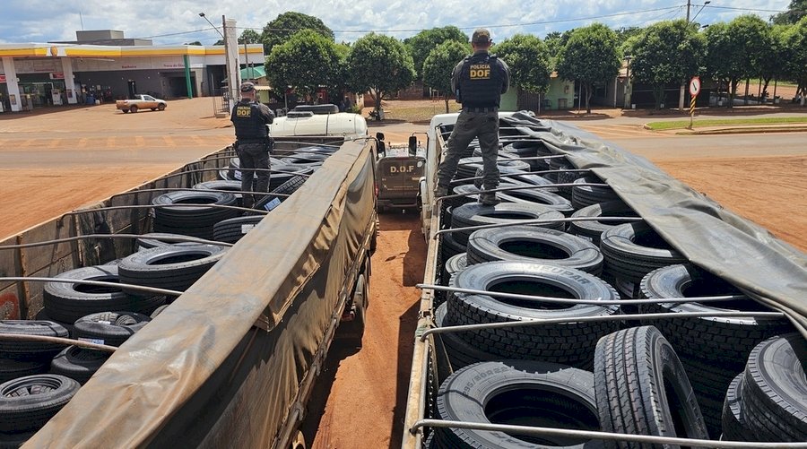 DOF apreende duas carretas carregadas com mais de 600 pneus