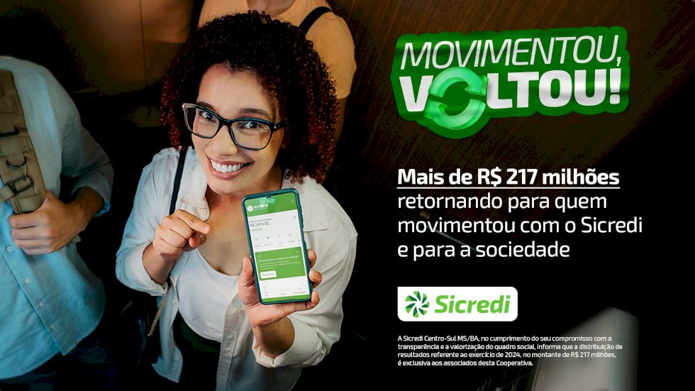 Sicredi Centro-Sul MS/BA alcança mais de R$ 217 milhões em resultados financeiros em 2024