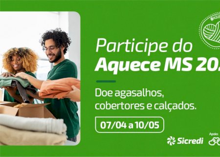 Agências da Sicredi Centro-Sul MS/BA são pontos de coleta da campanha Aquece MS