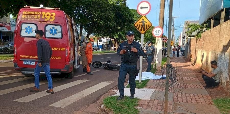 Acidente na Moura Andrade mata condutor de moto em Nova Andradina