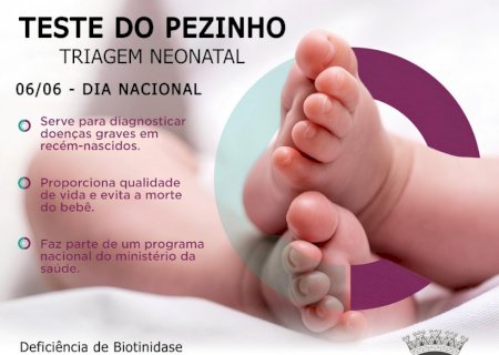 Dia Nacional do teste do Pezinho: Cuidado e qualidade de vida desde inicio
