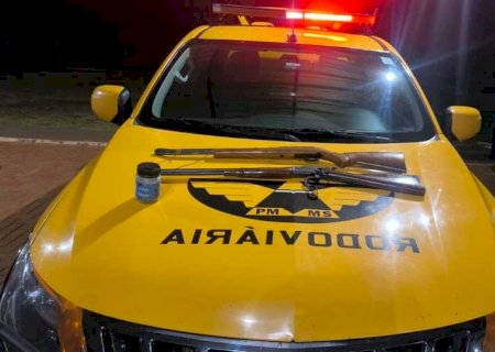 Angélica - Homem é detido com duas armas de fogo e munições durante fiscalização