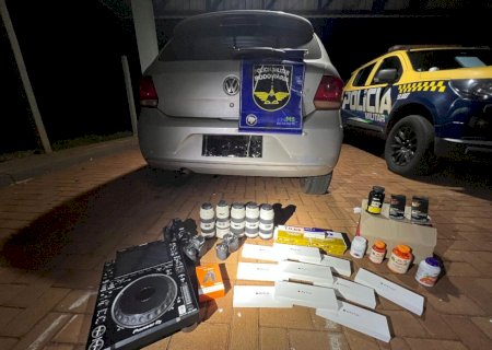 Polícia Militar Rodoviária apreende produtos eletrônicos e medicamentos de origem estrangeira