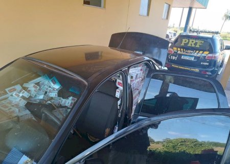 PRF apreende 8 mil maços de cigarros em Bataguassu
