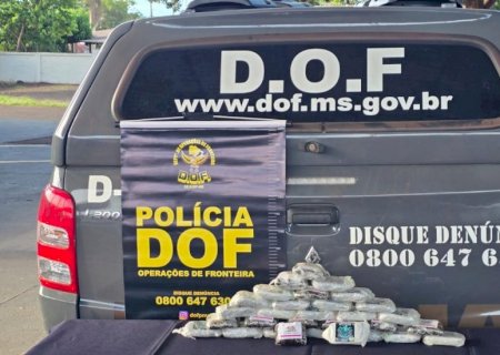 DOF prende mulher com droga presa ao corpo