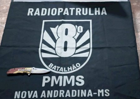 Polícia Militar prende homem por tentativa de homicídio com uso de arma branca em Nova Andradina