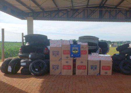 PMR apreendeu mercadorias em duas ocorrências na  MS - 166 e MS - 295