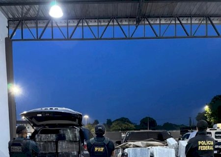 PRF, PF e PM apreendem 1,5 tonelada de maconha