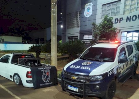 Polícia Militar encaminha homem à delegacia por perturbação do sossego e apreende veículo com som automotivo em Nova Andradina