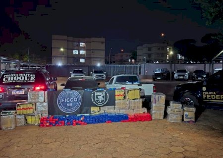 Operação conjunta causa prejuízo milionário ao tráfico com apreensão de mais de uma tonelada de drogas