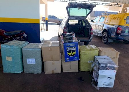 PMR apreende cargas de mercadorias estrangeiras durante fiscalização na MS -134