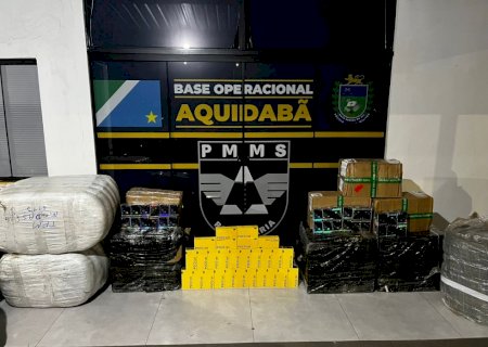 PMR apreende carga de cigarros, celulares e roupas durante Operação Protetor na MS - 164