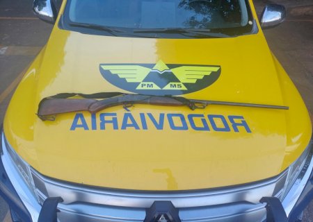 PMR apreende arma de fogo durante fiscalização na MS-306, em Cassilândia