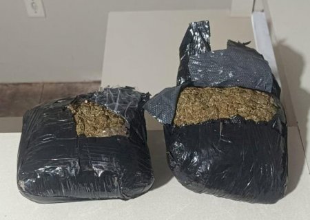 Polícia Militar prendeu um homem com mais de meio quilo de maconha em Nova Andradina