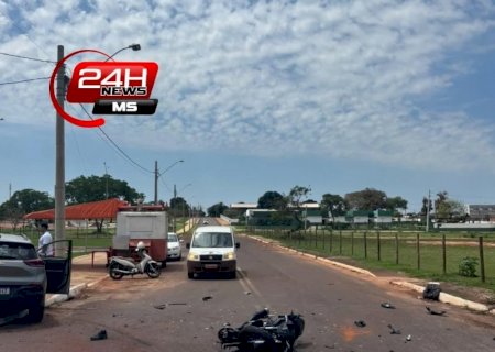 Motociclista morre em acidente envolvendo uma moto e um carro,  em Brasilândia