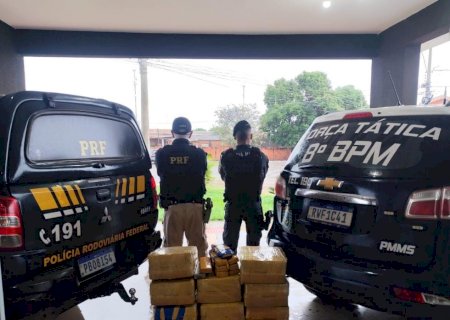 Em ação conjuntas  Polícia Militar e  Polícia Rodoviária Federal (PRF), apreenderam 202 quilos de maconha em Nova Casa Verde
