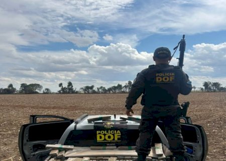 DOF apreende quase duas toneladas de maconha em caminhonete furtada na MS-166